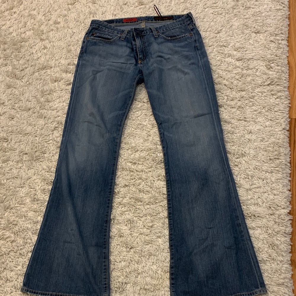 AG Adriano Goldschmied Medium Blue Flare Jeans